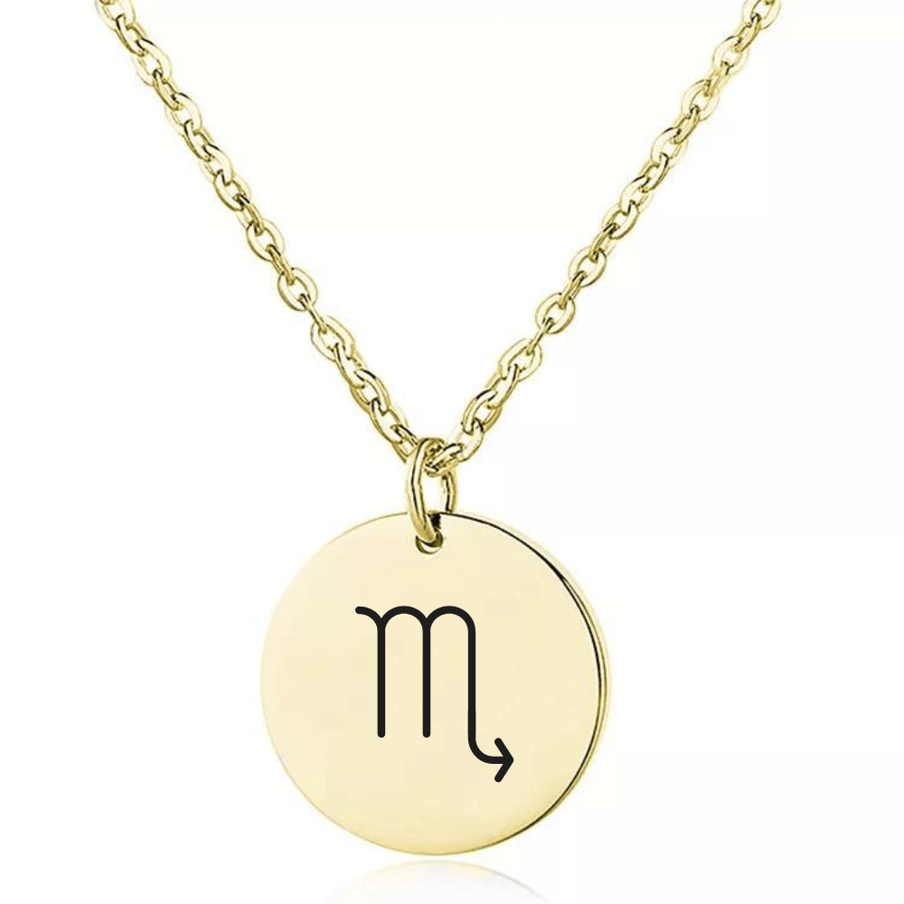Naszyjnik z Grawerowanym Znakiem Zodiaku