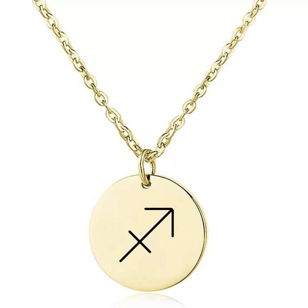 Naszyjnik z Grawerowanym Znakiem Zodiaku
