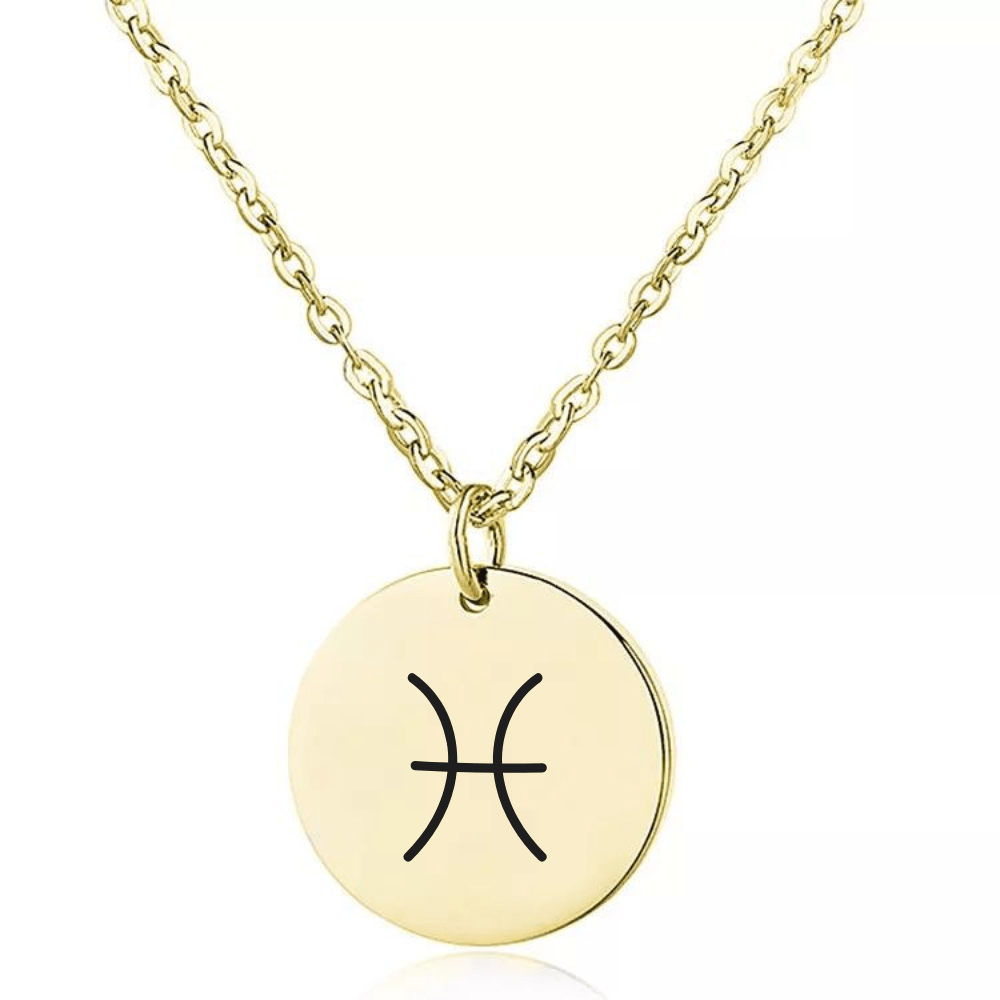Naszyjnik z Grawerowanym Znakiem Zodiaku