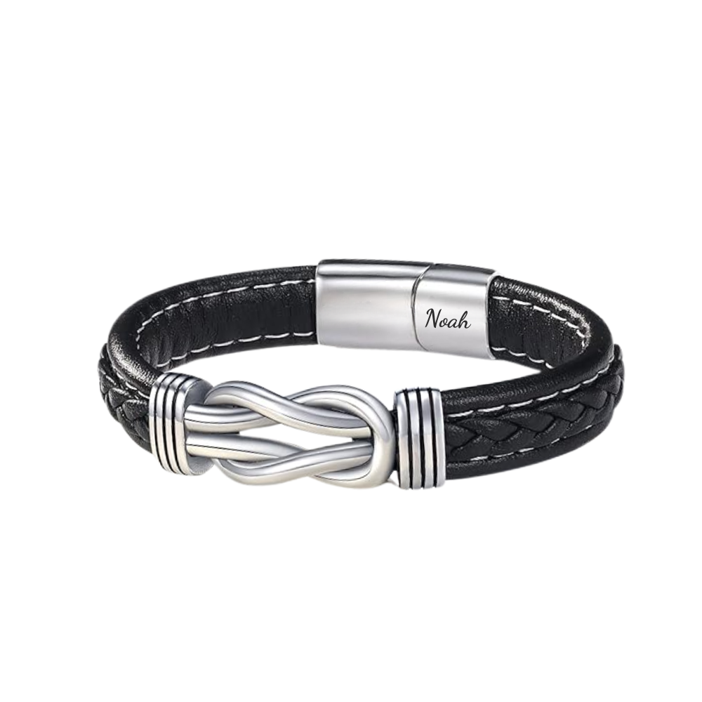 Dla Mojego Syna - Matka I Syn Na Zawsze Połączeni - Personalizowana Bransoletka Infinity