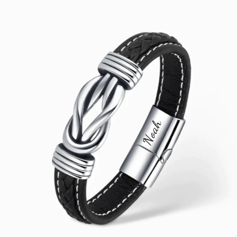 Dla Mojego Syna - Matka I Syn Na Zawsze Połączeni - Personalizowana Bransoletka Infinity