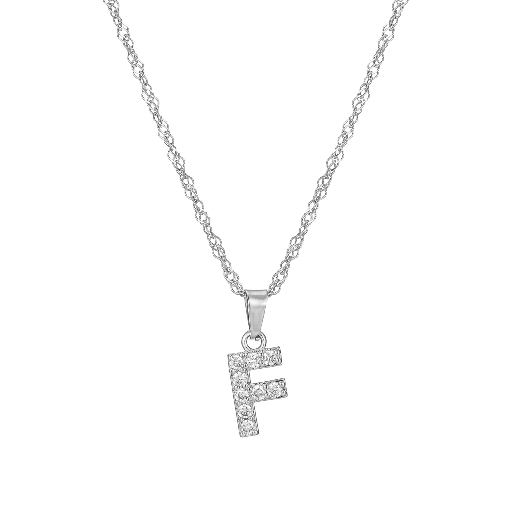 Naszyjnik z literą i cyrkoniami kubicznymi