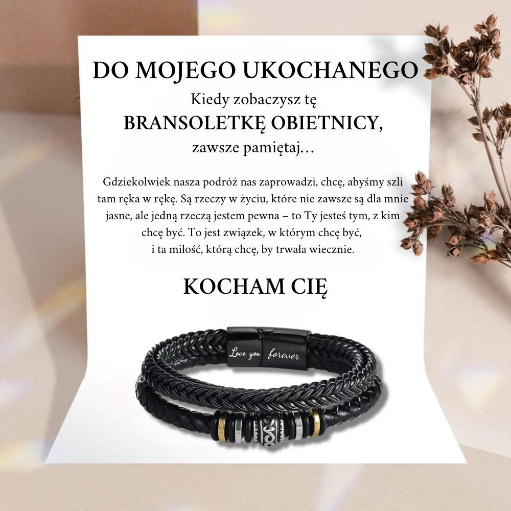 Do Mojego Ukochanego – Skórzana Bransoletka Obietnicy
