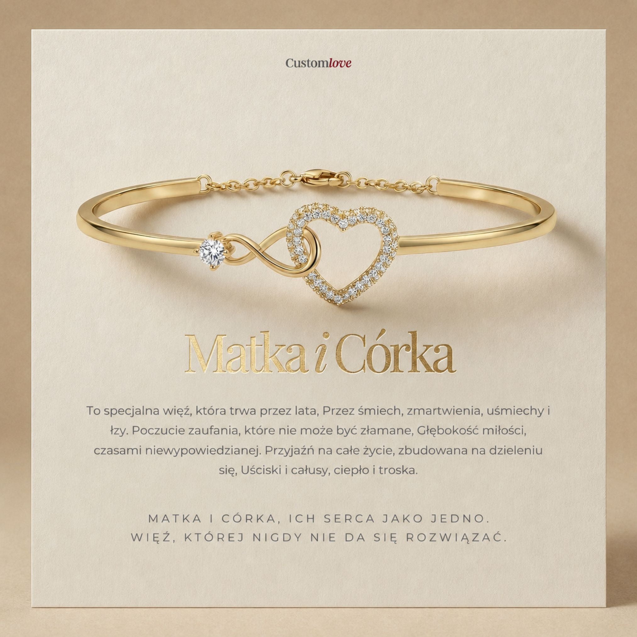 Matka i Córka – Bransoletka Połączona Na Zawsze