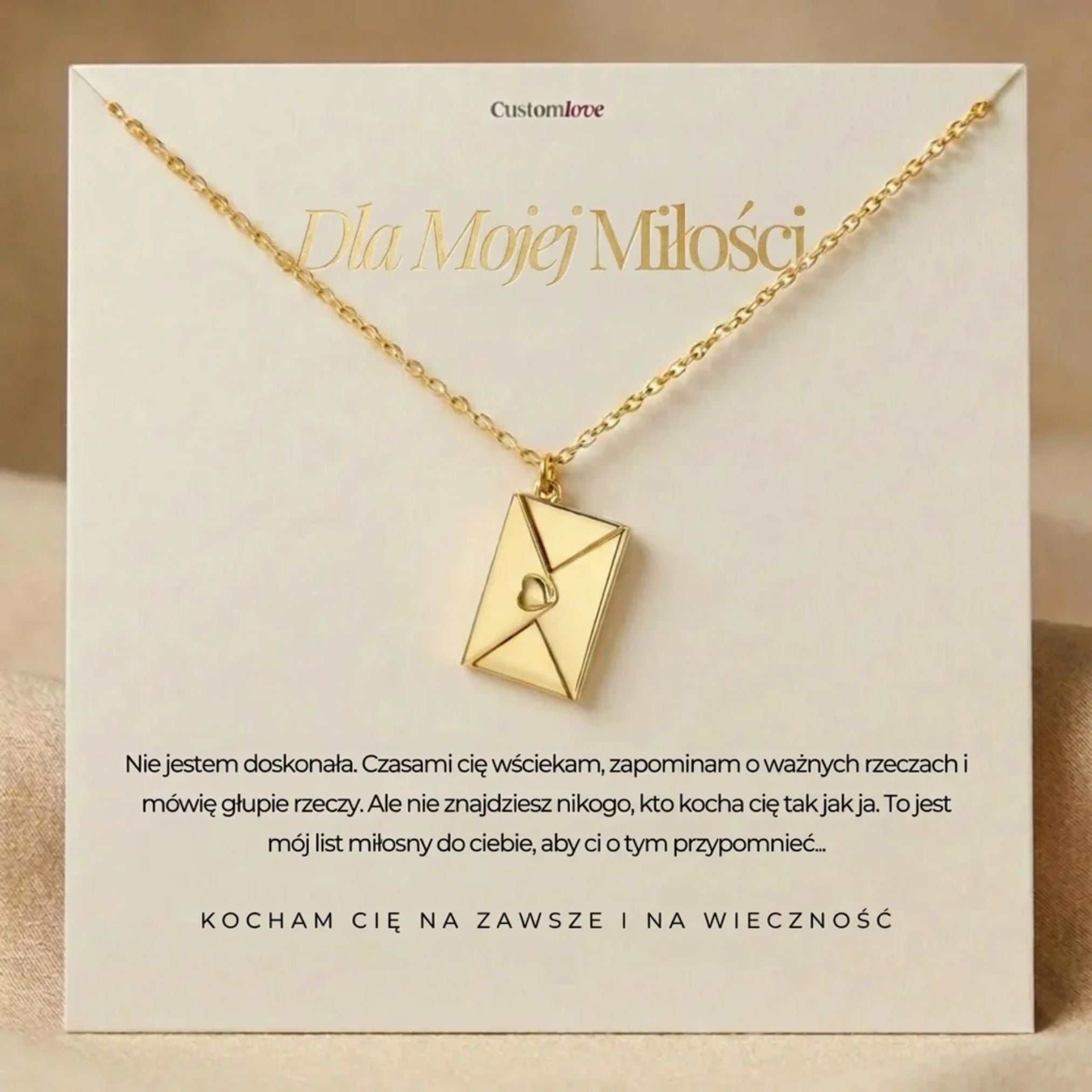 Dla Mojej Miłości - Naszyjnik Z Listem Miłosnym