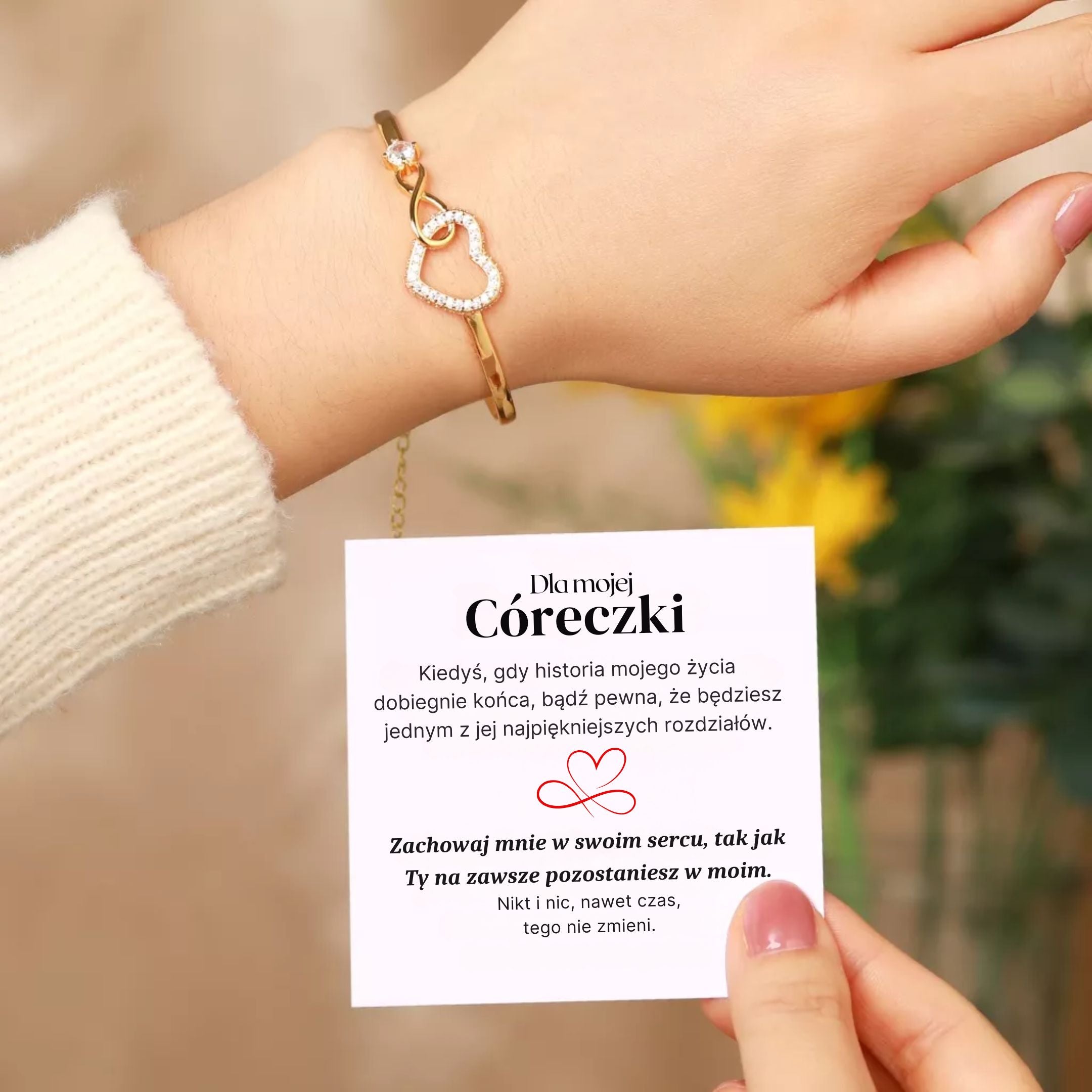 Dla Mojej Córki - Bransoletka Nieskończone Serce