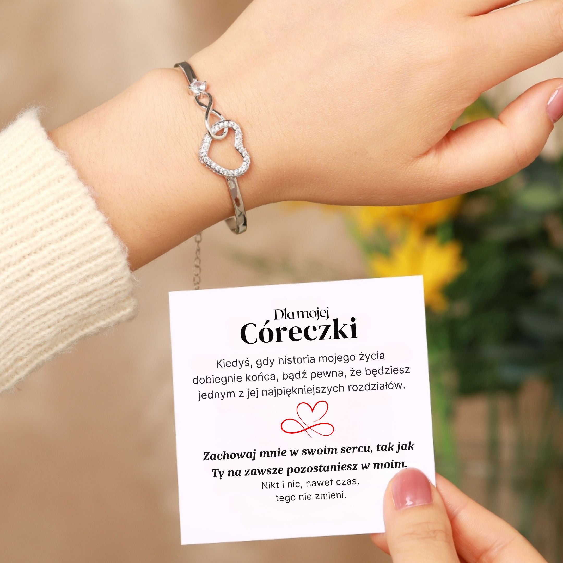 Dla Mojej Córki - Bransoletka Nieskończone Serce