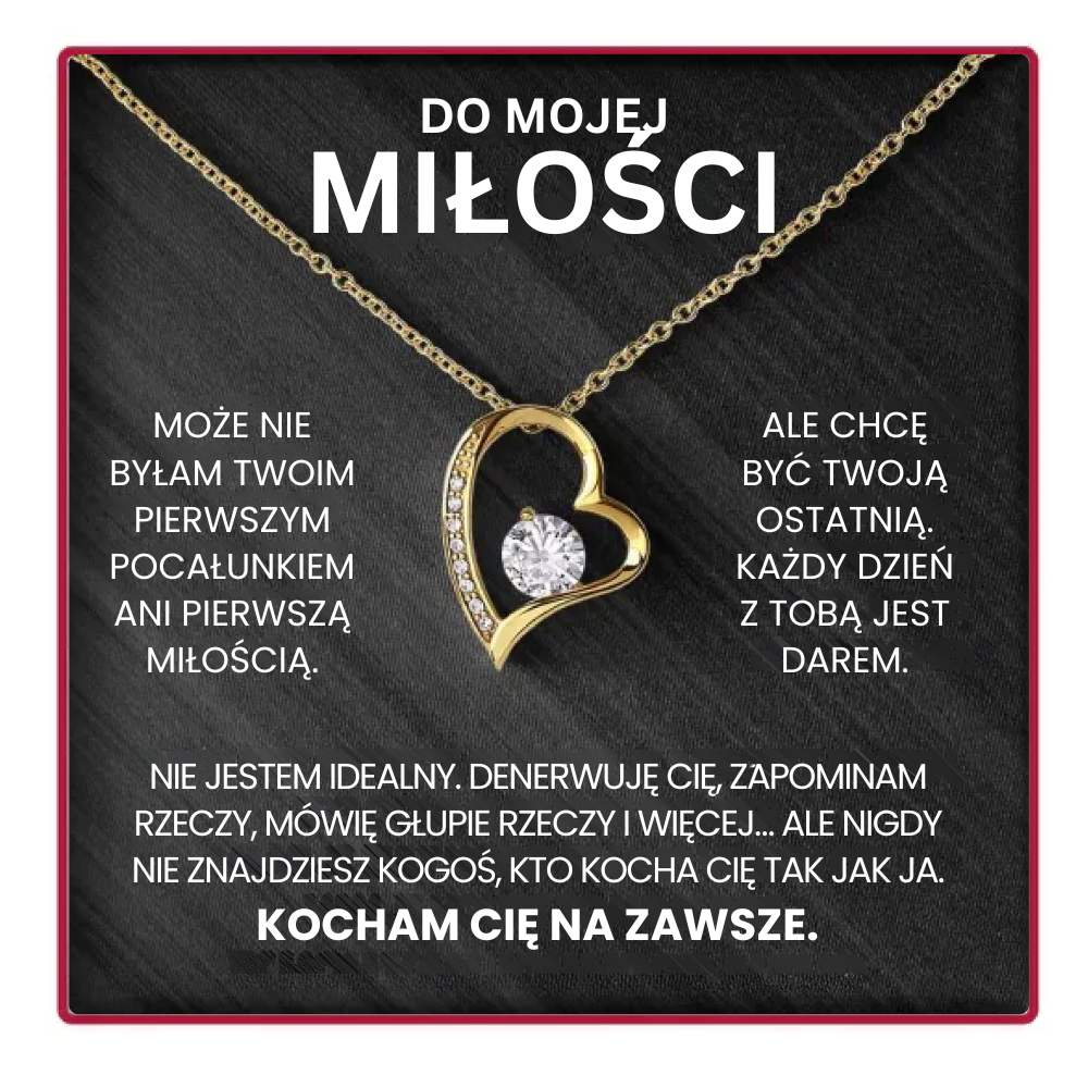 Do Mojej Miłości – Wieczne Pudełko z Różami – Z Naszyjnikiem w Kształcie Serca i Prawdziwą Różą