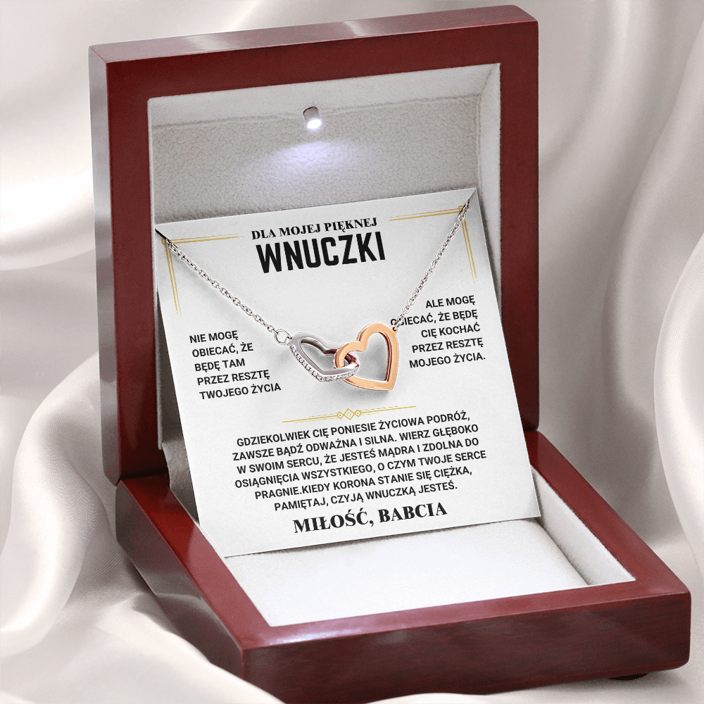 Dla mojej wnuczki - Naszyjnik z sercem - Z miłością, Babcia