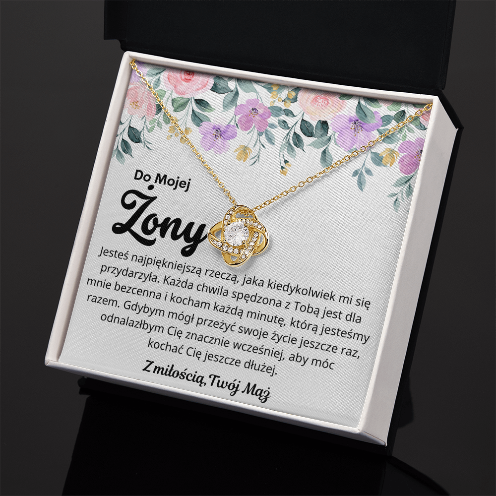 Do Mojej Żony – Jesteś Bezcenna – Naszyjnik Love Knot