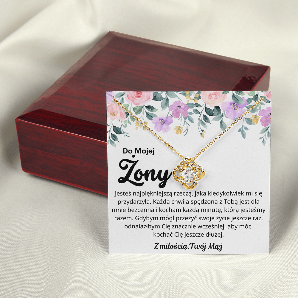 Do Mojej Żony – Jesteś Bezcenna – Naszyjnik Love Knot