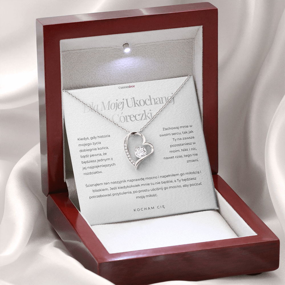Dla Mojej Córeczki - Kocham Cię - Naszyjnik Wiecznej Miłości